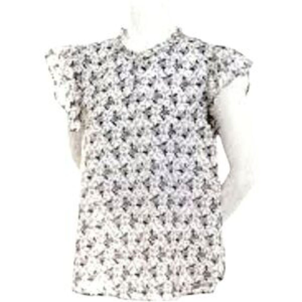 Preswick & Moore Floral Ruffle Flutter Sleeve Babydoll Fairycore Top